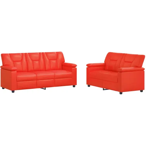 vidaXL Ensemble de Canapés 2 pcs Rouge Simili cuir – 295983 – image 1