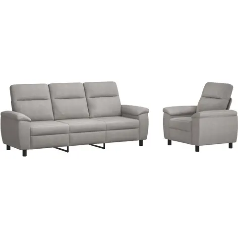 vidaXL Ensemble de Canapés 2 pcs Gris nuage Tissu – 296706 – image 1