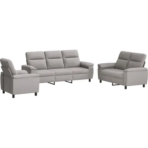 vidaXL Ensemble de Canapés 3 pcs Gris nuage Tissu – 297161 – image 1