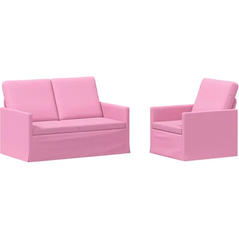 vidaXL Ensemble de Canapés 2 pcs Rose Tissu – 319955 – image 1