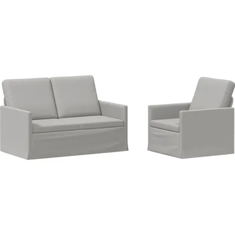 vidaXL Ensemble de Canapés 2 pcs Gris nuage Tissu – 319979 – image 1