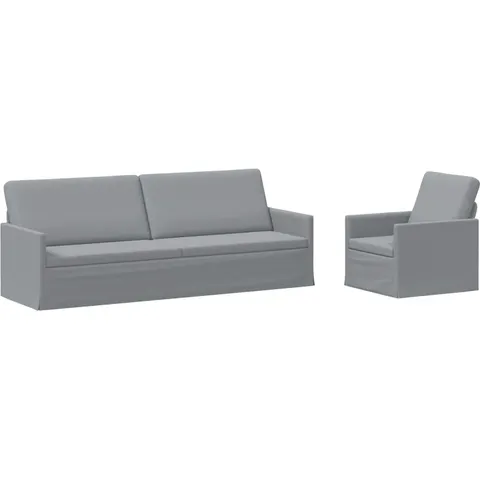 vidaXL Ensemble de Canapés 2 pcs Gris clair Tissu – 320265 – image 1