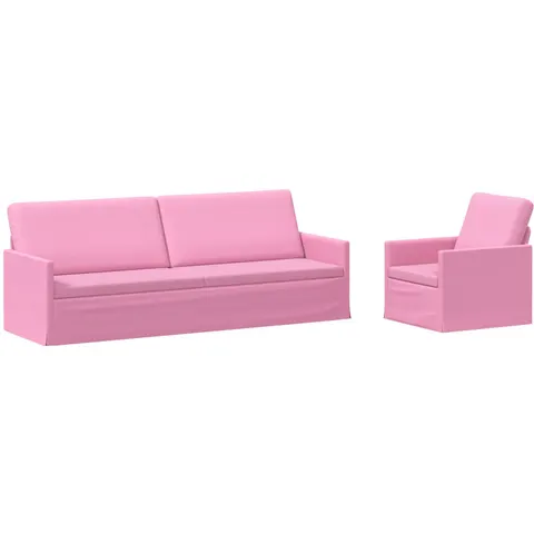 vidaXL Ensemble de Canapés 2 pcs Rose Tissu – 320371 – image 1