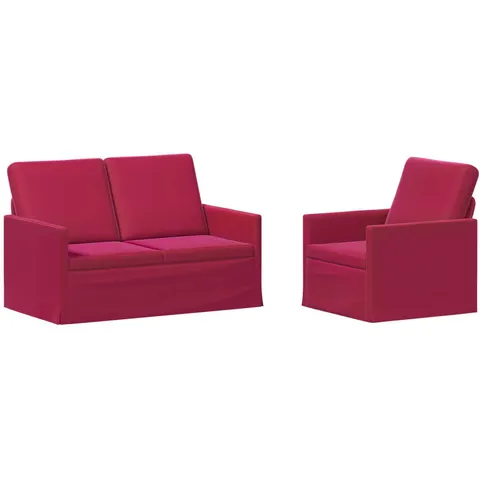 vidaXL Ensemble de Canapés 2 pcs Bordeaux Velours (V) – 320456 – image 1