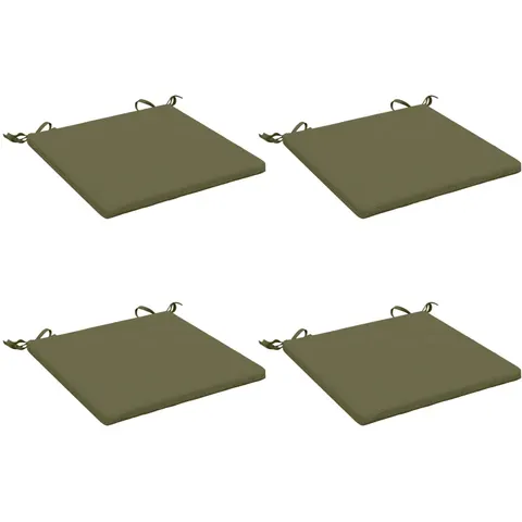 vidaXL Coussins de siège SOEST 4 pc 100 % polyester Vert olive – 411673 – image 1