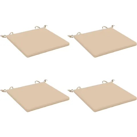 vidaXL Coussins de siège SOEST 4 pc 100 % polyester Crème – 411789 – image 1