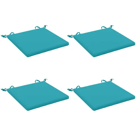 vidaXL Coussins de siège SOEST 4 pc 100 % polyester Turquoise – 411949 – image 1
