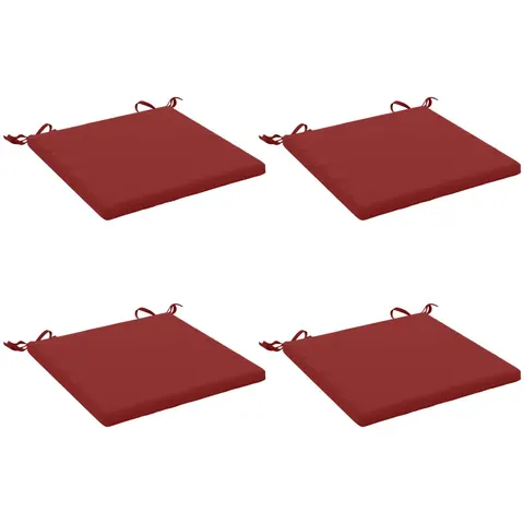 vidaXL Coussins de siège SOEST 4 pc 100 % polyester Bordeaux – 411956 – image 1