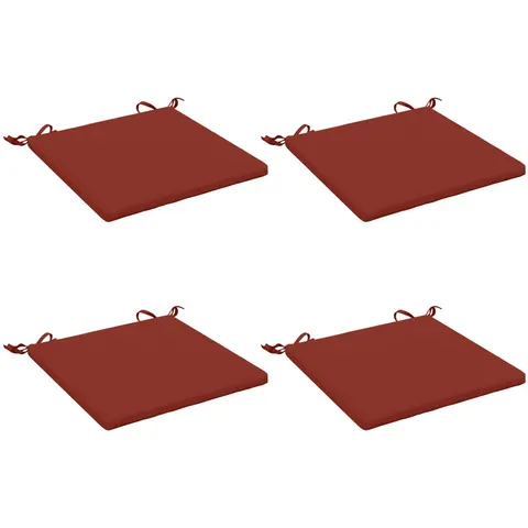 vidaXL Coussins de siège SOEST 4 pc 100 % polyester Rouge – 412625 – image 1