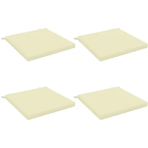 vidaXL Coussins de siège SOEST 4 pc 100 % polyester Crème – 415213 – image 1