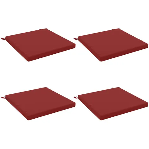 vidaXL Coussins de siège SOEST 4 pc 100 % polyester Bordeaux – 415435 – image 1