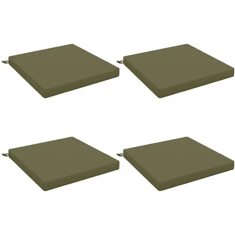 vidaXL Coussins de siège SOEST 4 pc 100 % polyester Vert olive – 415459 – image 1