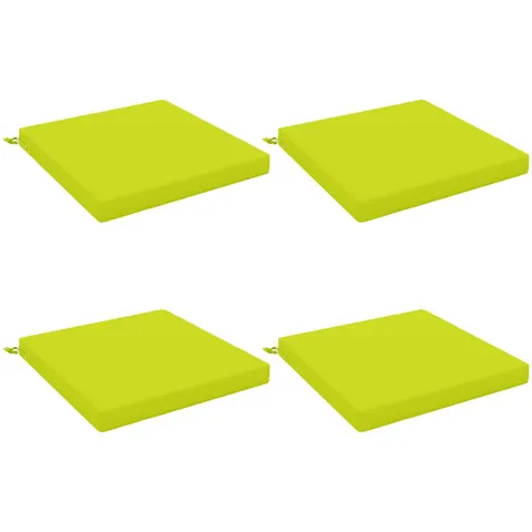 vidaXL Coussins de siège SOEST 4 pc 100 % polyester Vert vif. – 415732 – image 1
