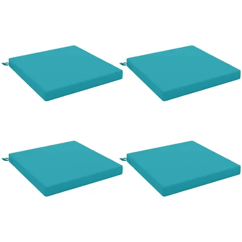 vidaXL Coussins de siège SOEST 4 pc 100 % polyester Turquoise – 415992 – image 1