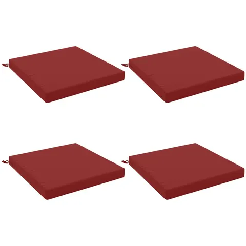 vidaXL Coussins de siège SOEST 4 pc 100 % polyester Bordeaux – 416012 – image 1