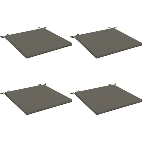 vidaXL Coussins de siège SOEST 4 pc 100 % polyester Gris – 416234 – image 1