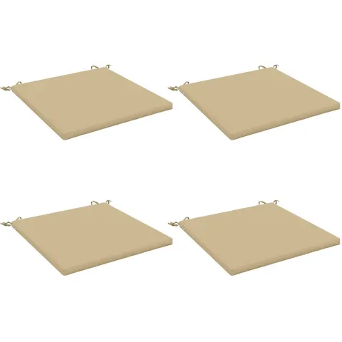 vidaXL Coussins de siège SOEST 4 pc 100 % polyester Beige – 416296 – image 1