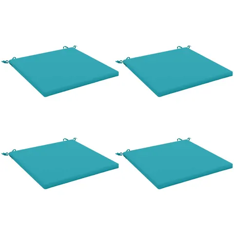vidaXL Coussins de siège SOEST 4 pc 100 % polyester Turquoise – 416579 – image 1