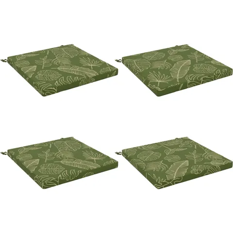 vidaXL Coussins de siège SOEST 4 pc 100 % polyester Modèle feuille – 417057 – image 1