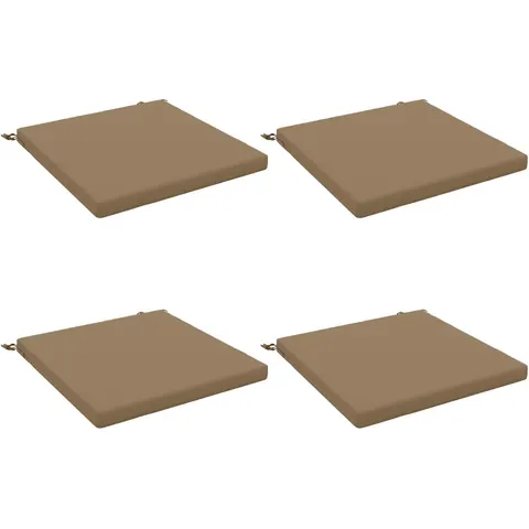 vidaXL Coussins de siège SOEST 4 pc 100 % polyester Taupe – 417132 – image 1