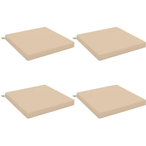 vidaXL Coussins de siège SOEST 4 pc 100 % polyester Crème – 417415 – image 1