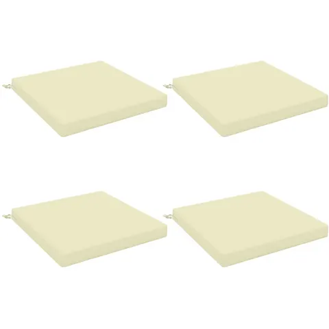 vidaXL Coussins de siège SOEST 4 pc 100 % polyester Crème – 417538 – image 1