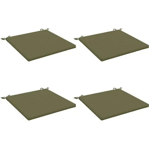 vidaXL Coussins de siège SOEST 4 pc 100 % polyester Vert olive – 417774 – image 1