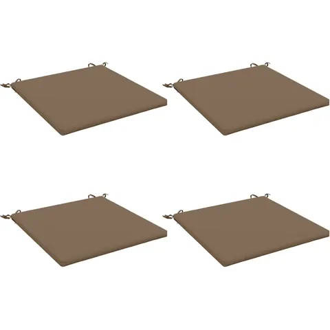 vidaXL Coussins de siège SOEST 4 pc 100 % polyester Taupe – 417811 – image 1