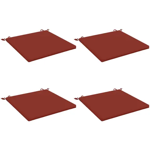 vidaXL Coussins de siège SOEST 4 pc 100 % polyester Rouge – 417934 – image 1