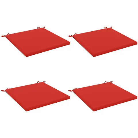 vidaXL Coussins de siège SOEST 4 pc 100 % polyester Rouge – image 1
