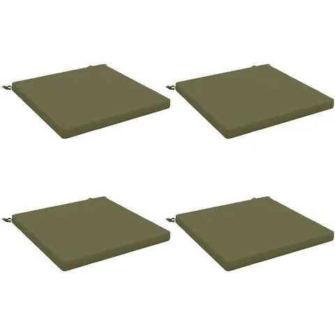 vidaXL Coussins de siège SOEST 4 pc 100 % polyester Vert olive – 418351 – image 1