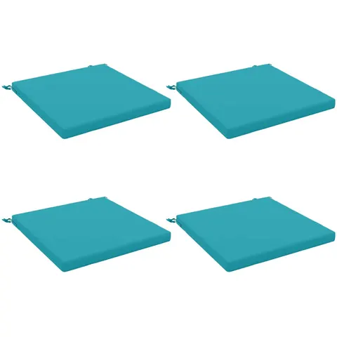 vidaXL Coussins de siège SOEST 4 pc 100 % polyester Turquoise – 418894 – image 1