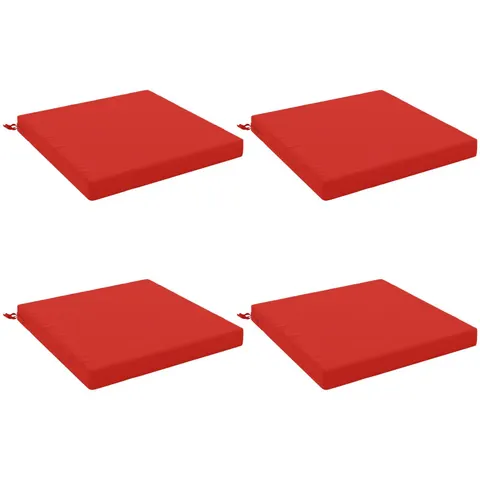 vidaXL Coussins de siège SOEST 4 pc 100 % polyester Rouge – 419433 – image 1