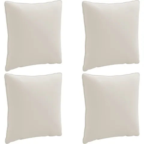 vidaXL Coussin de dos PUTTEN 4 pc 100 % polyester Blanc – image 1