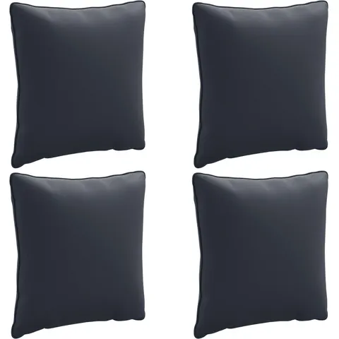 vidaXL Coussin de dos PUTTEN 4 pc 100 % polyester Bleu foncé – image 1