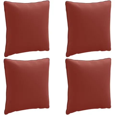 vidaXL Coussin de dos PUTTEN 4 pc 100 % polyester Rouge – 419679 – image 1
