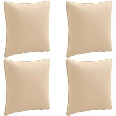 vidaXL Coussin de dos PUTTEN 4 pc 100 % polyester Crème – 419730 – image 1