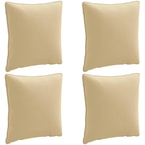 vidaXL Coussin de dos PUTTEN 4 pc 100 % polyester Beige – image 1