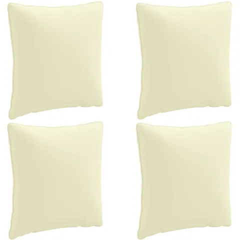 vidaXL Coussin de dos PUTTEN 4 pc 100 % polyester Crème – 419853 – image 1