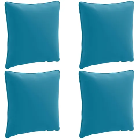 vidaXL Coussin de dos PUTTEN 4 pc 100 % polyester Bleu clair – image 1