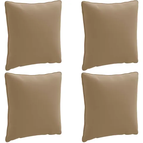 vidaXL Coussin de dos PUTTEN 4 pc 100 % polyester Taupe – 420033 – image 1