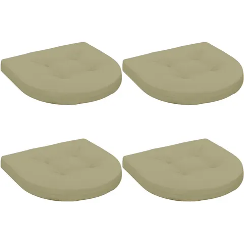 vidaXL Coussins de siège 4 pièces 4 pc 100 % polyester Vert clair – 421252 – image 1