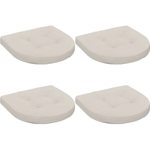 vidaXL Coussins de siège 4 pièces 4 pc 100 % polyester Blanc – 421276 – image 1