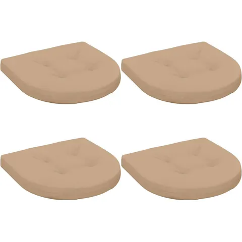 vidaXL Coussins de siège 4 pièces 4 pc 100 % polyester Sable – 421283 – image 1