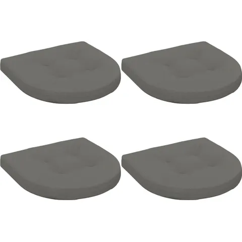 vidaXL Coussins de siège 4 pièces 4 pc 100 % polyester Gris – 421344 – image 1