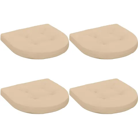 vidaXL Coussins de siège 4 pièces 4 pc 100 % polyester Crème – 421351 – image 1
