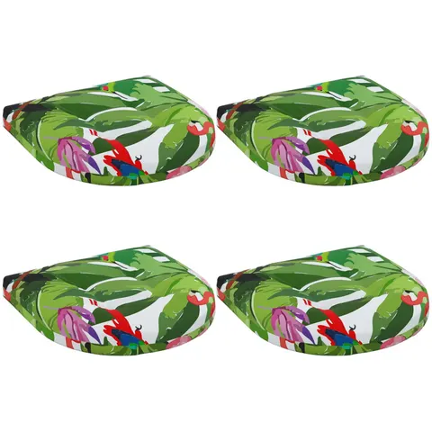 vidaXL Coussins de siège 4 pièces 4 pc 100 % polyester Multicolore – 421429 – image 1