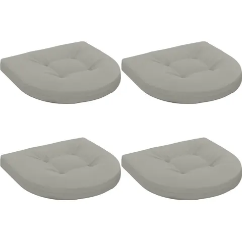 vidaXL Coussins de siège 4 pièces 4 pc 100 % polyester Gris – 421436 – image 1