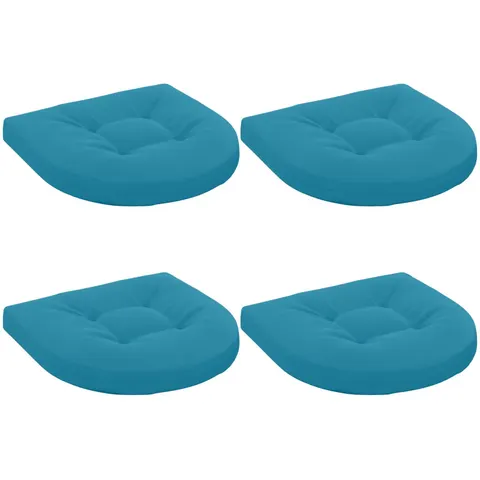 vidaXL Coussins de siège 4 pièces 4 pc 100 % polyester Bleu clair – 421450 – image 1