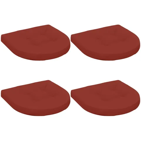 vidaXL Coussins de siège 4 pièces 4 pc 100 % polyester Rouge – 421610 – image 1